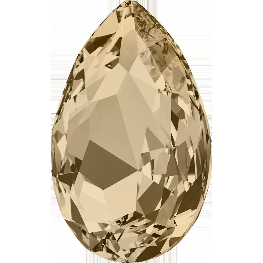 Pear Fancy Stone 4327 Swarovski® Crystal golden shadow (gsha) 30x20mm unfoiled
