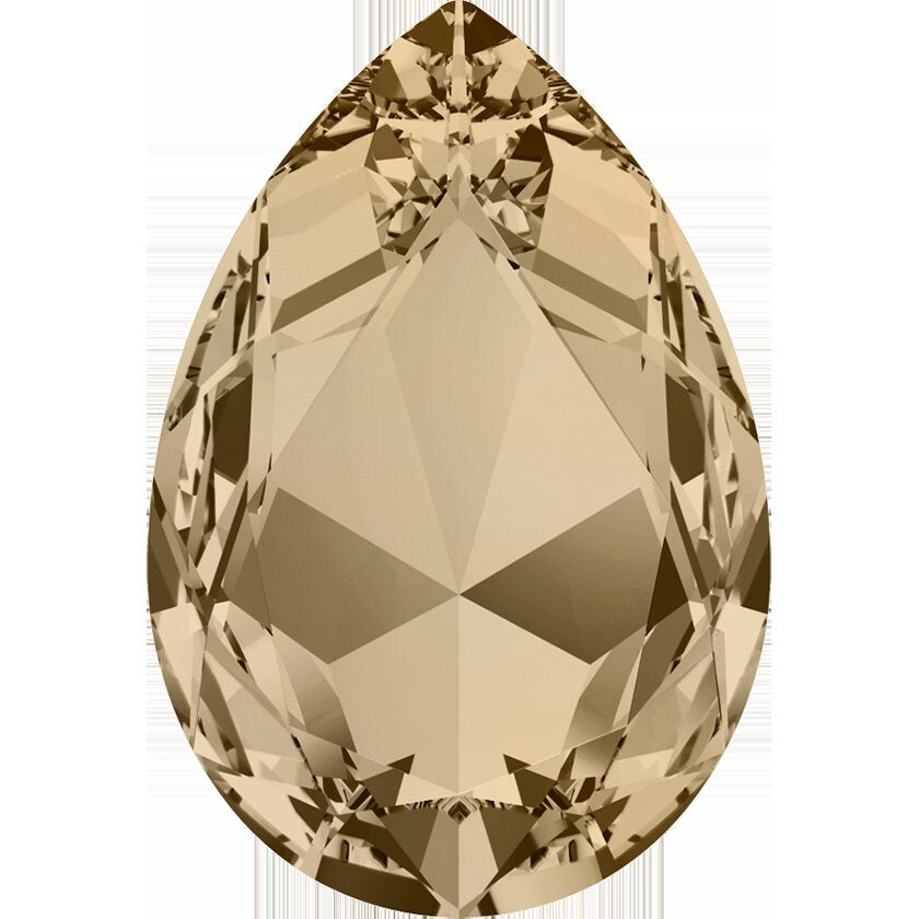 Pear Fancy Stone 4327 Swarovski® Crystal golden shadow (gsha) 30x20mm unfoiled