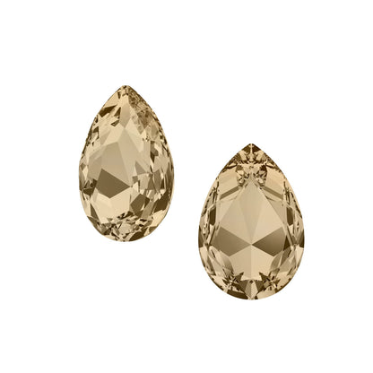 Pear Fancy Stone 4327 Swarovski® Crystal golden shadow (gsha) 30x20mm unfoiled