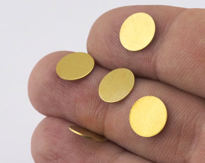 Round stamping blanks 10mm (0.5mm thickness) raw brass finding tag charms 2427-30