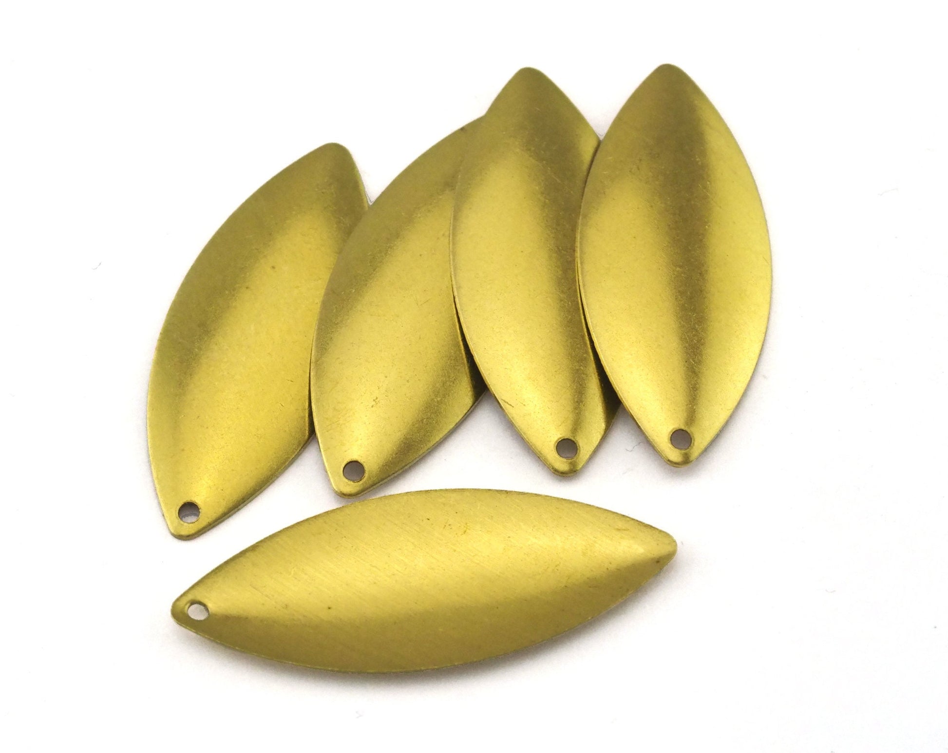 Curved marquise 1 hole raw brass 14x35mm raw brass raw brass Charms ,raw brass Findings 26RD-50