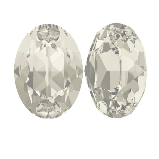 Oval fancy stone 4120 Swarovski® crystal silver shade (ssha) 14x10mm oz264