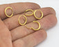 Earring Hoop, Earring clasp Raw brass 4 Pcs 14mm 2462