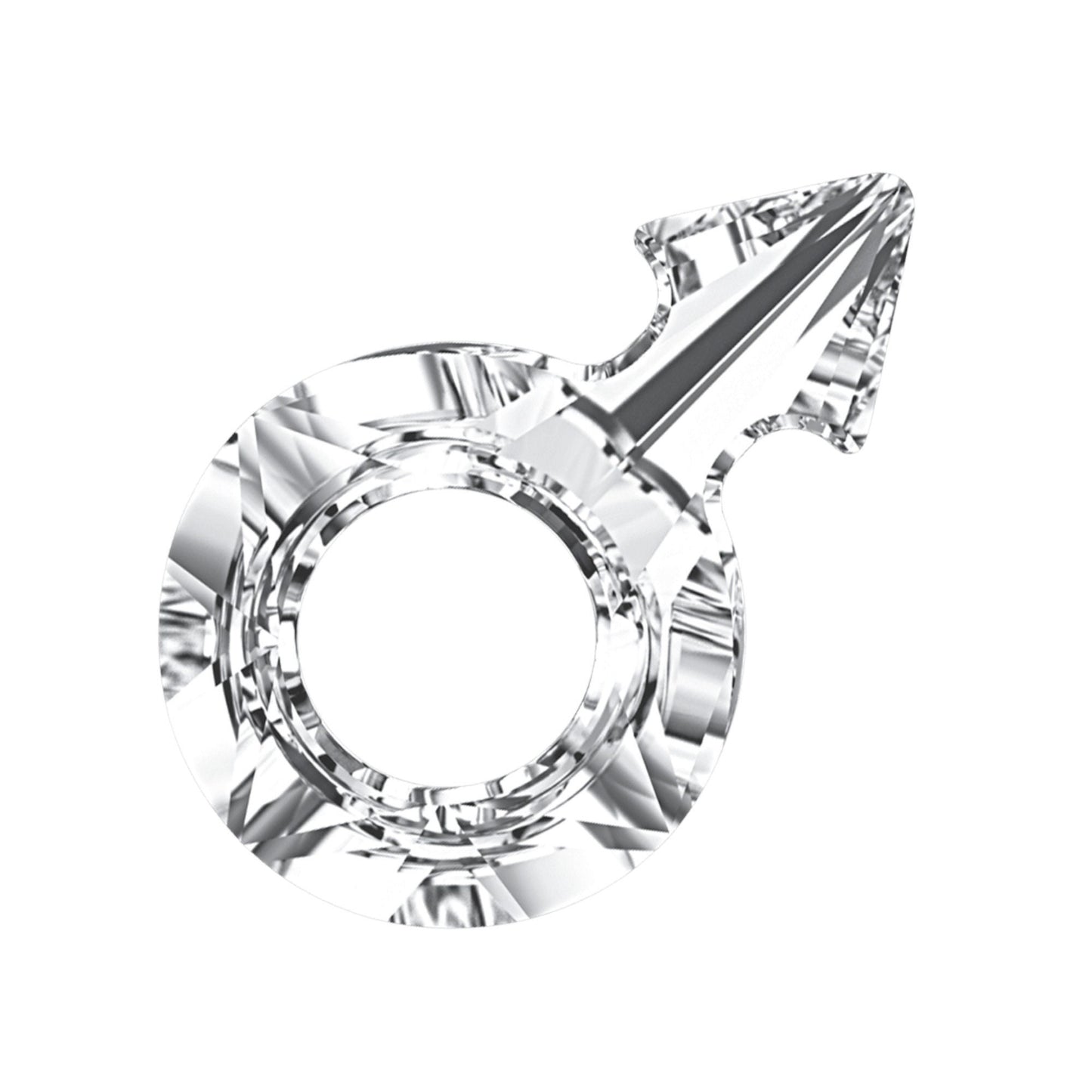Male Symbol 4878 Swarovski crystal (001) 18x11.5mm Foiled Limited Stock