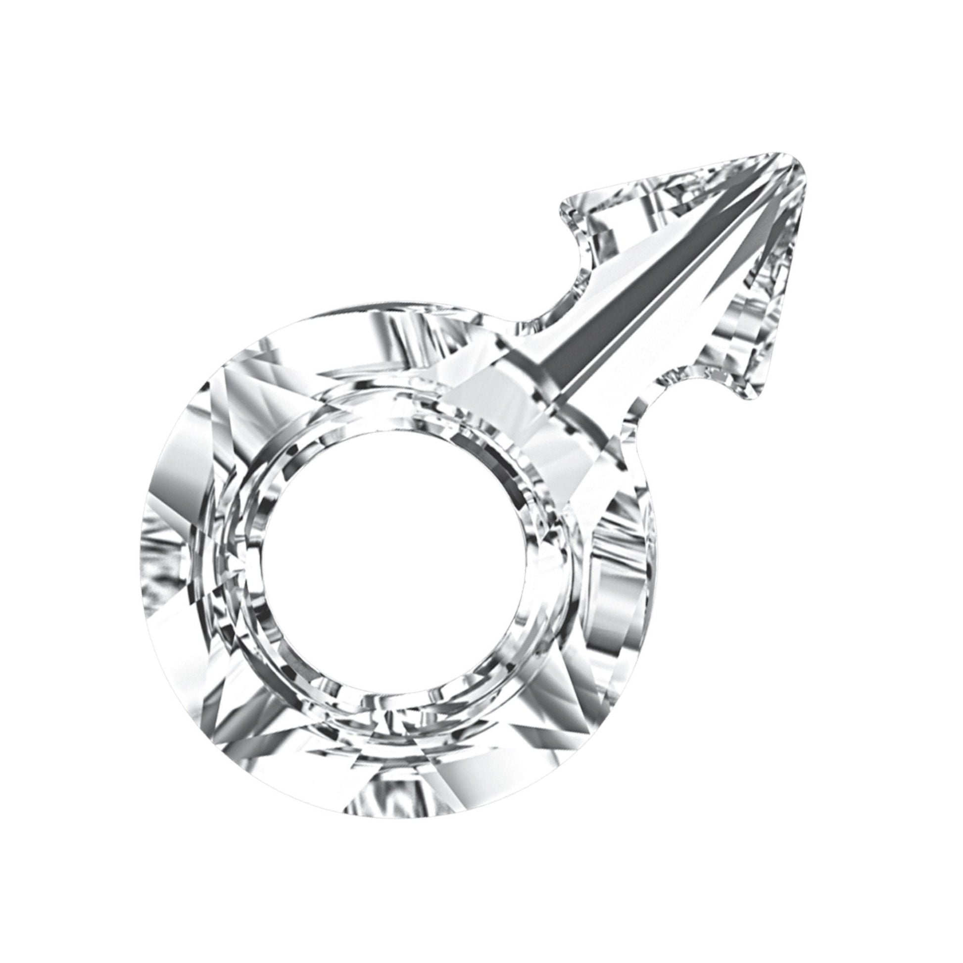 Male Symbol 4878 Swarovski crystal (001) 18x11.5mm Foiled Limited Stock