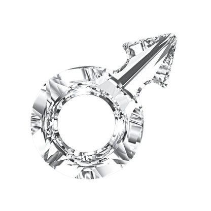 Male Symbol 4878 Swarovski crystal (001) 18x11.5mm Foiled Limited Stock