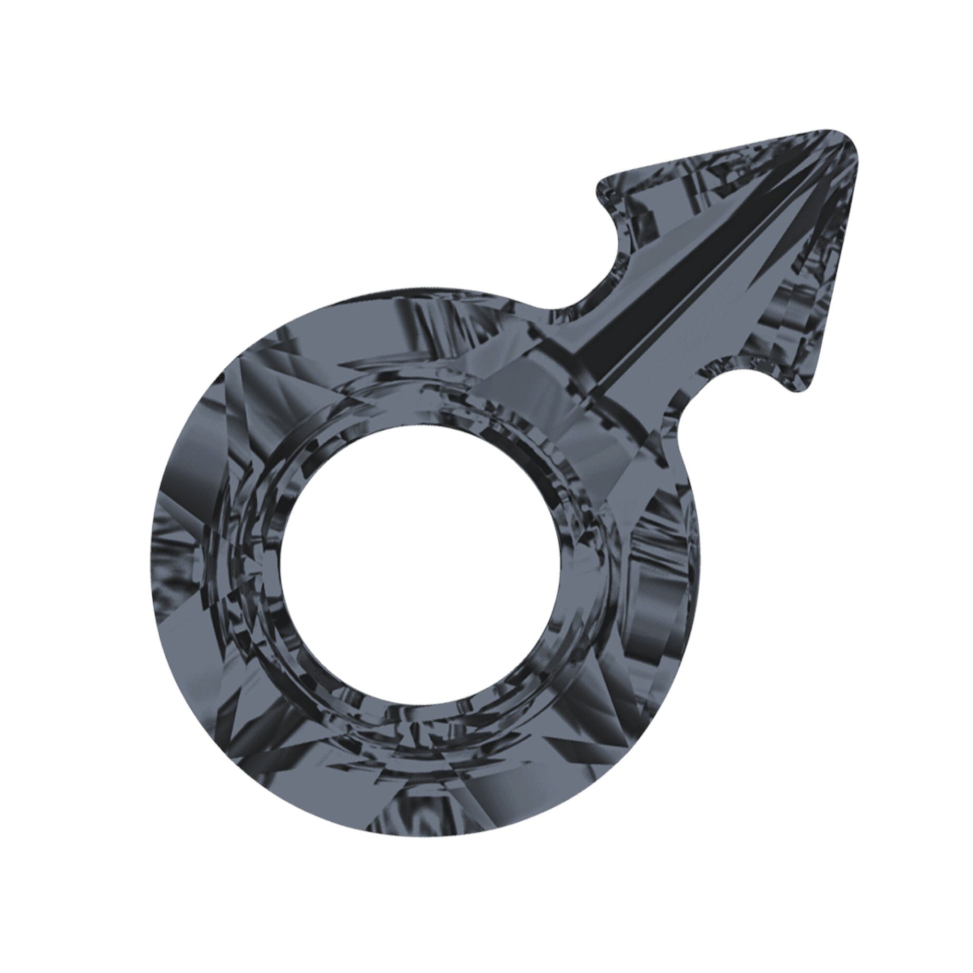 Male Symbol 4878 Swarovski silver night (sini) male symbol 30x19mm unfoiled limited stock
