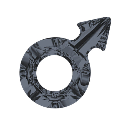 Male Symbol 4878 Swarovski silver night (sini) male symbol 30x19mm unfoiled limited stock