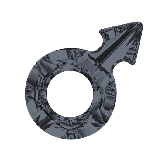 Male Symbol 4878 Swarovski silver night (sini) male symbol 30x19mm unfoiled limited stock