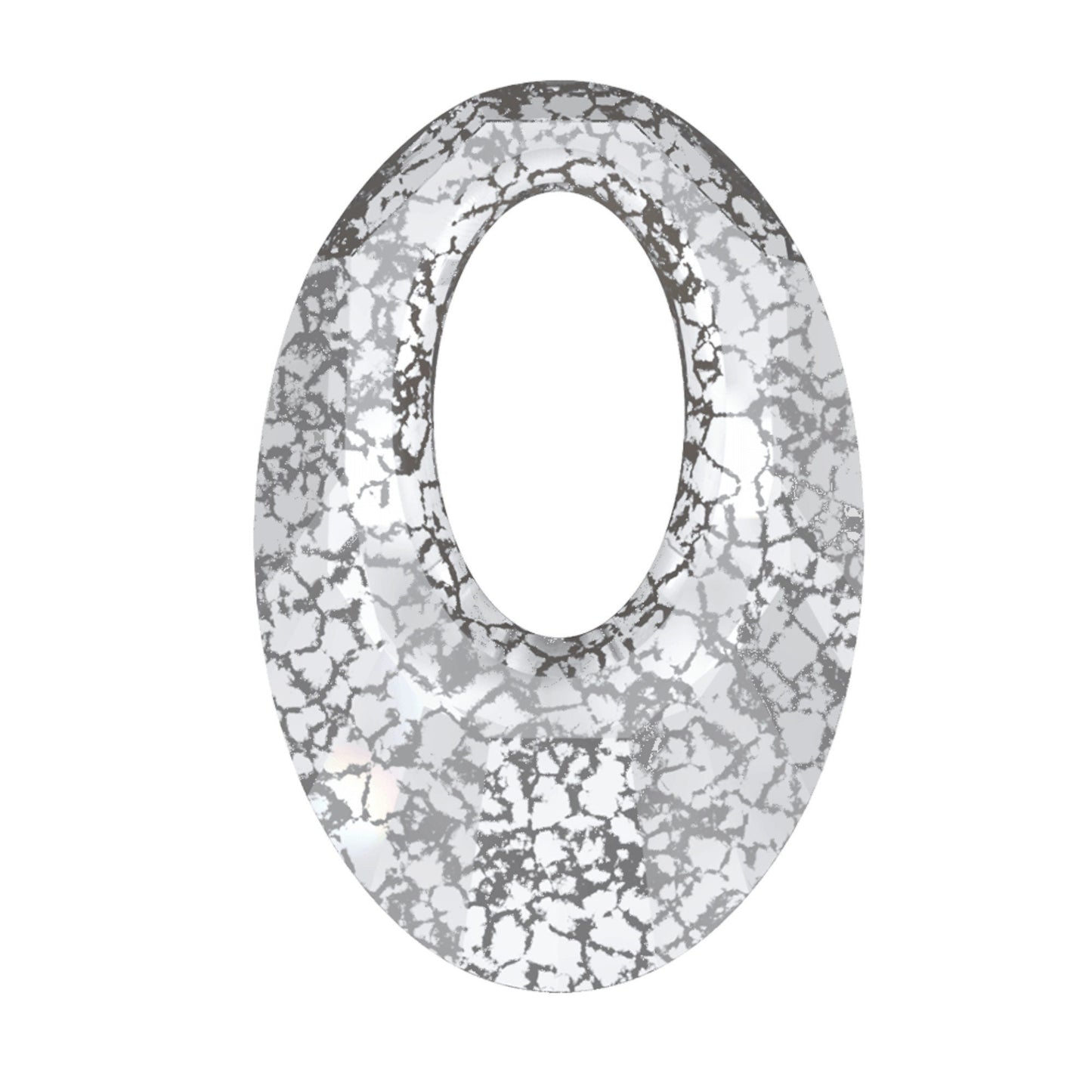 Helios pendant 6040 Swarovski crystal 40mm silver patina
