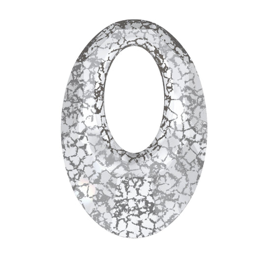 Helios pendant 6040 Swarovski crystal 40mm silver patina