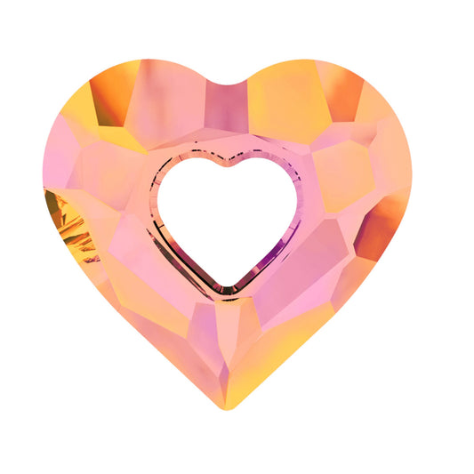 Miss U heart pendant 6262 Swarovski 17mm crystal astral pink