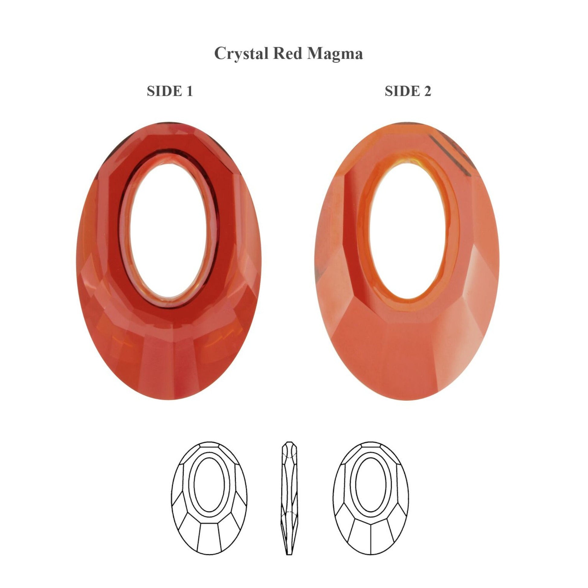 Helios pendant 6040 Helios pendant swarovski crystal 40mm crystal red magma 777