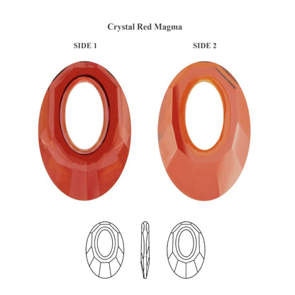 Helios pendant 6040 Helios pendant swarovski crystal 40mm crystal red magma 777