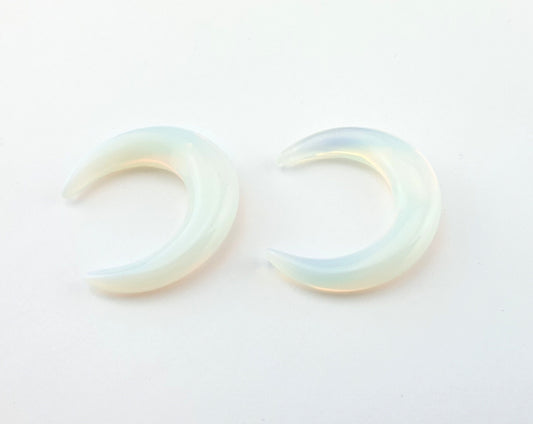 Opal glass crescent 30mm 7mm thickness 1586