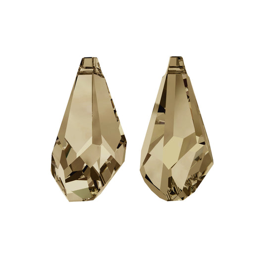 Polygon drop pendant 6015 Swarovski® crystal golden shadow 50mm