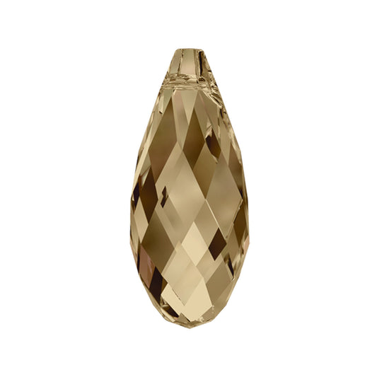 Briolette pendant 6010 Swarovski® Crystal golden shadow Briolette Pendant 50x21.5mm