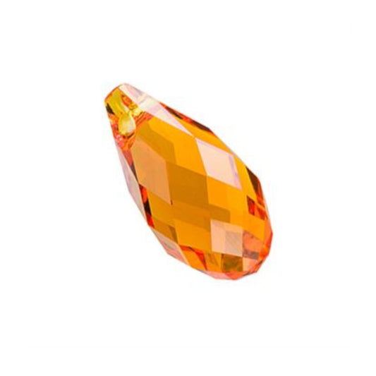 Briolette pendant 6010 swarovski® topaz (203) 11x5.5mm