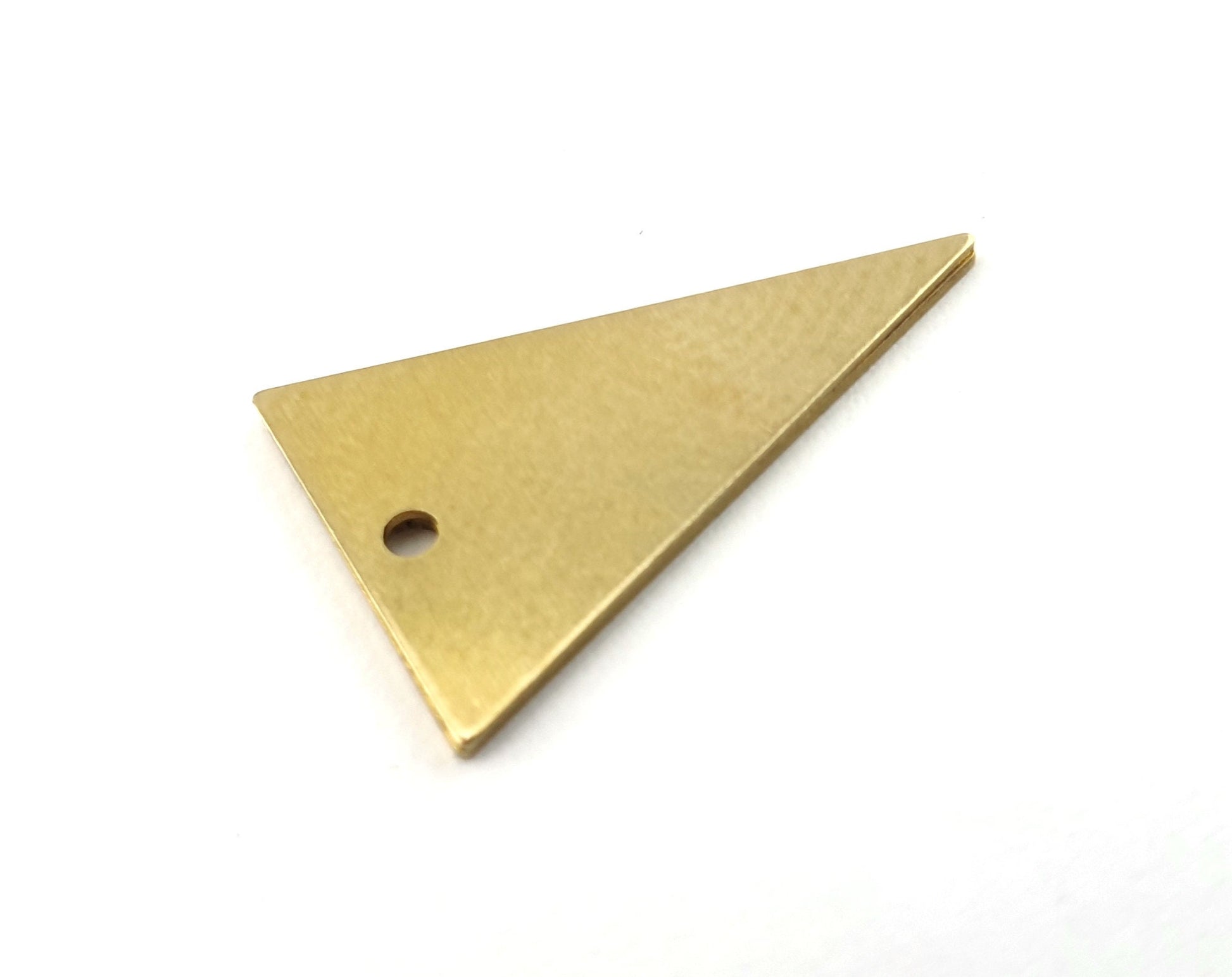 Triangle Charm Brass 20x13mm raw brass tag 1 hole findings 2481-60