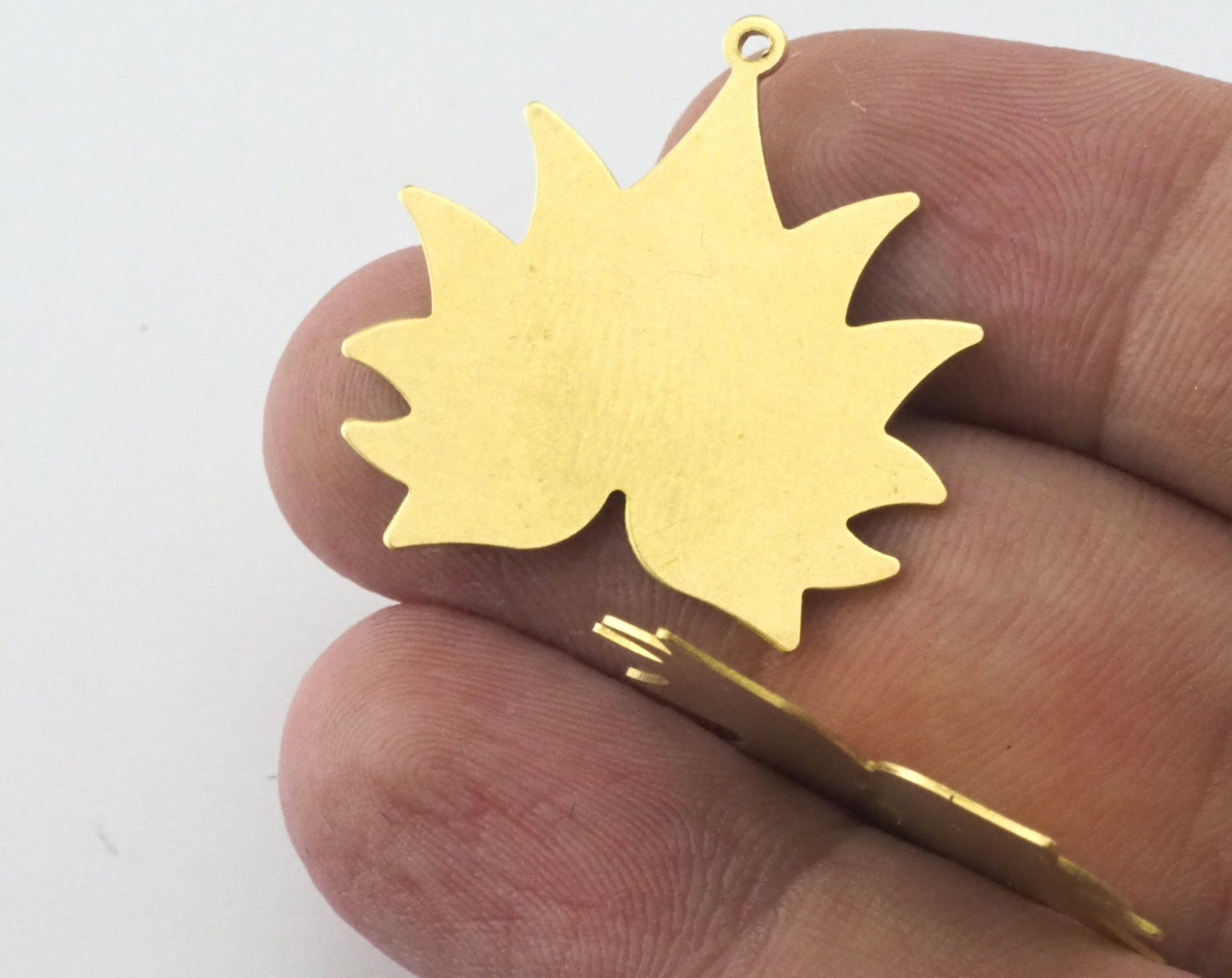 maple leaves Charm Oak leaf Raw brass 29x30mm pendant findings 2483-180