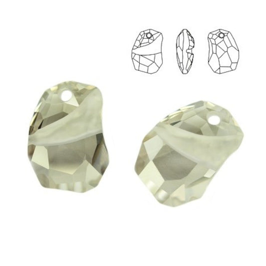 Divine rock pendant 6191 Swarovski® designer edition crystal (001) Silver Shade 27mm