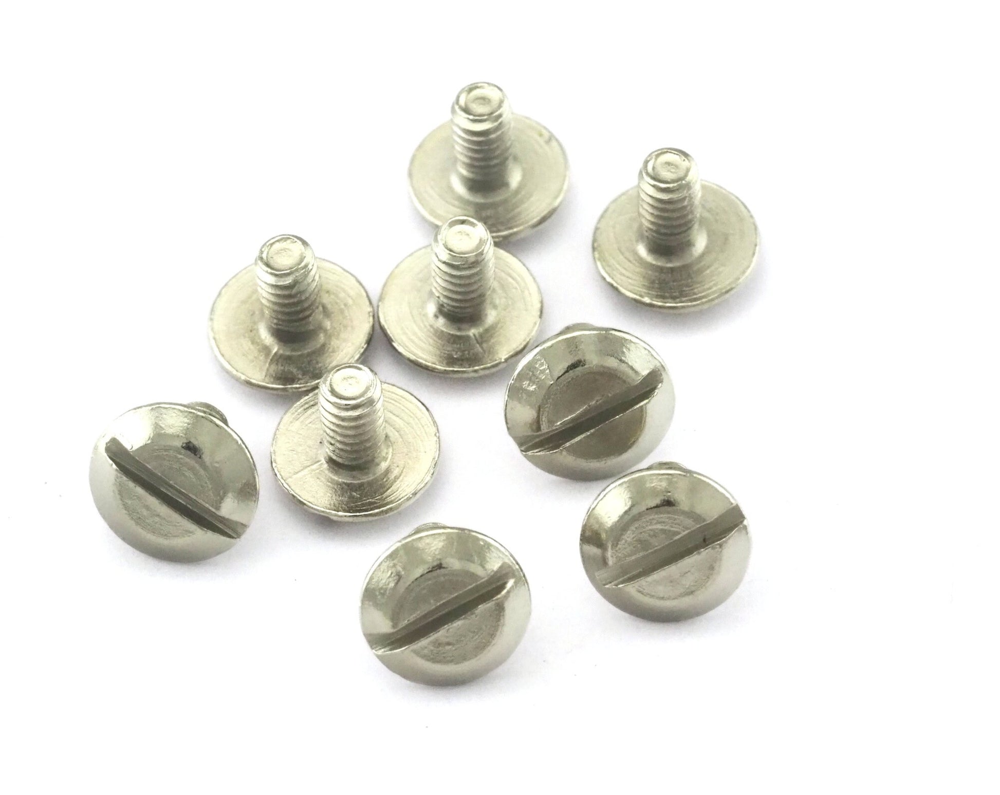 Screw Silver Tone Nickel Plated Brass 7.1x7.8mm 2488