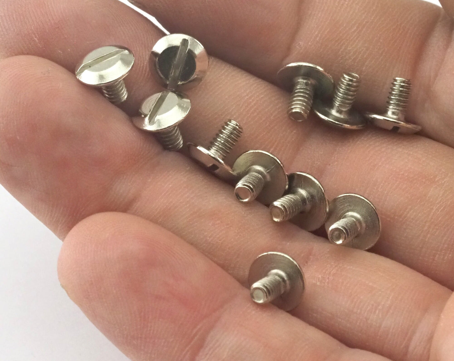 Screw Silver Tone Nickel Plated Brass 7.1x7.8mm 2488