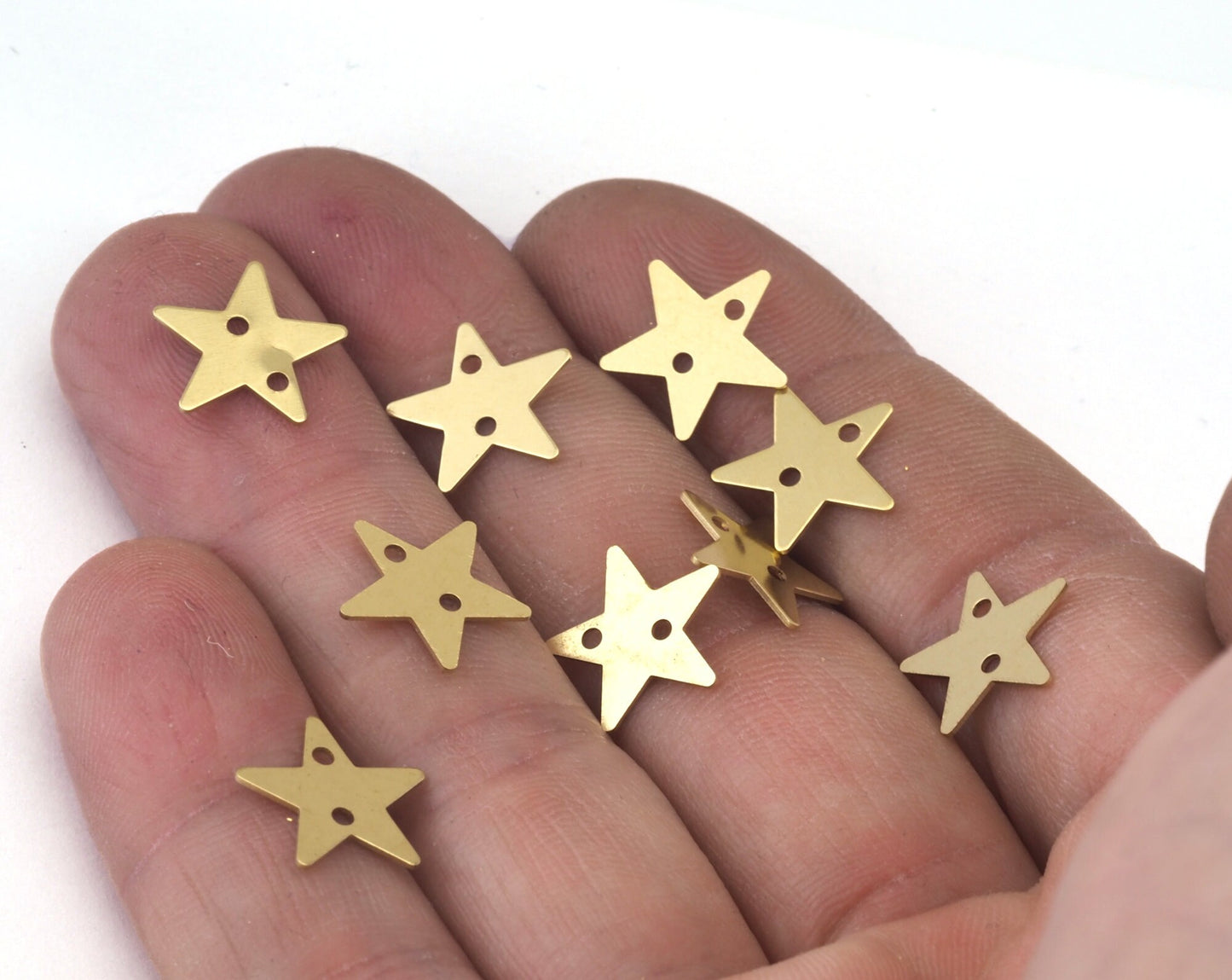 Star Connector Raw, Antique Silver Plated 12mm 2 hole charms ,findings 2528-23
