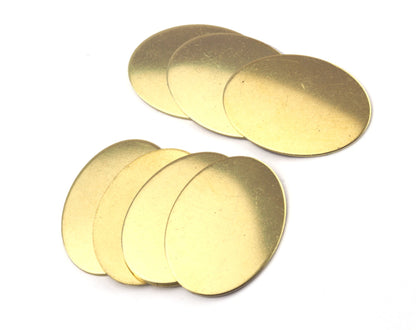 Oval Tag Raw Brass 32x23mm (0.8mm thickness) Charms ,Findings OZ2530-400