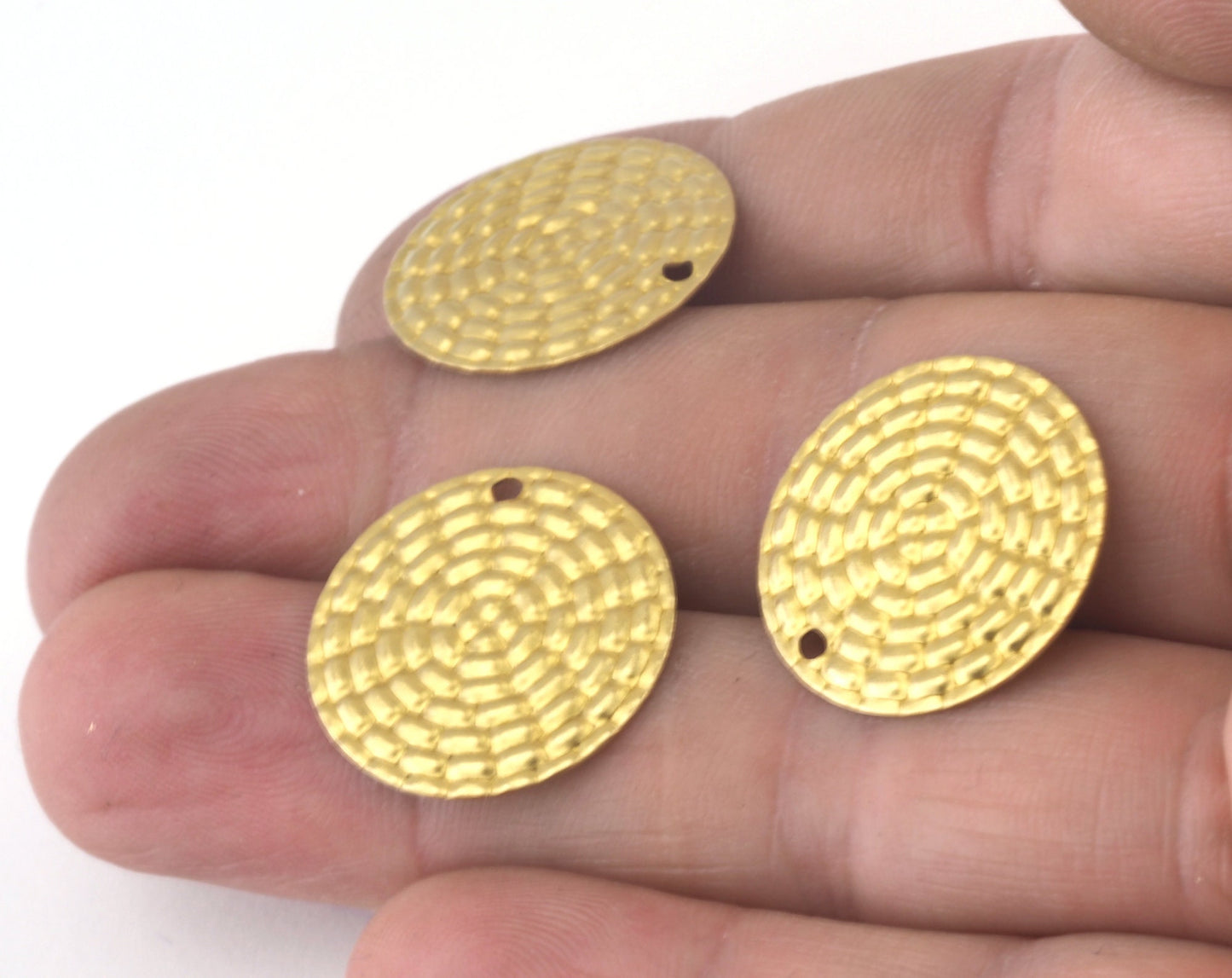 Circle Charms 20mm 1 hole Raw brass Charm OZ2535-110