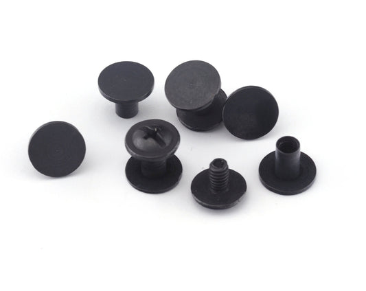 Black brass studs, 9x7mm screw rivets, chicago screw / concho screw, 1/8" bolt CSC6 CSC5 0042 0041