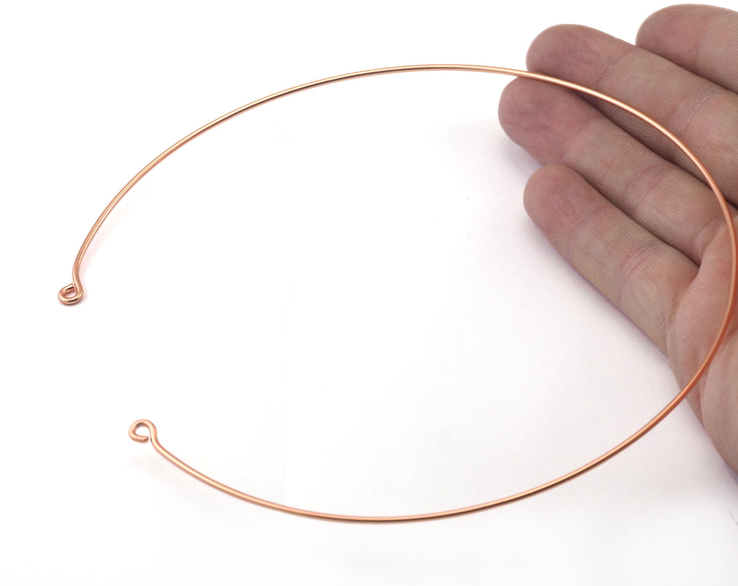 Brass Choker findings with 2 hole Wire collar necklace blanks pendant 140mm RoseGold plated brass D15