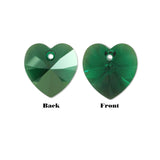 Xilion Heart Pendant 6228 Swarovski® Emerald Golden Shadow (205)(GSHA) 14.4x14mm