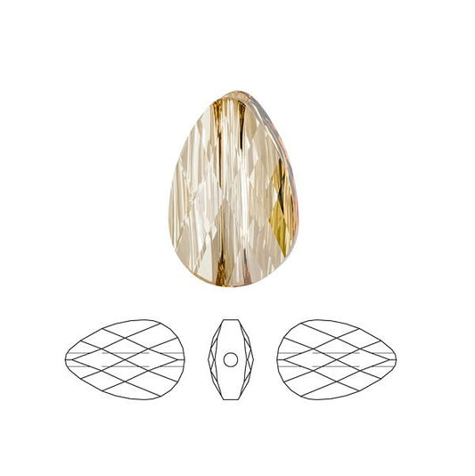 Mini drop Bead 5056 Swarovski® Crystal Golden Shadow 10x6MM cab100-1