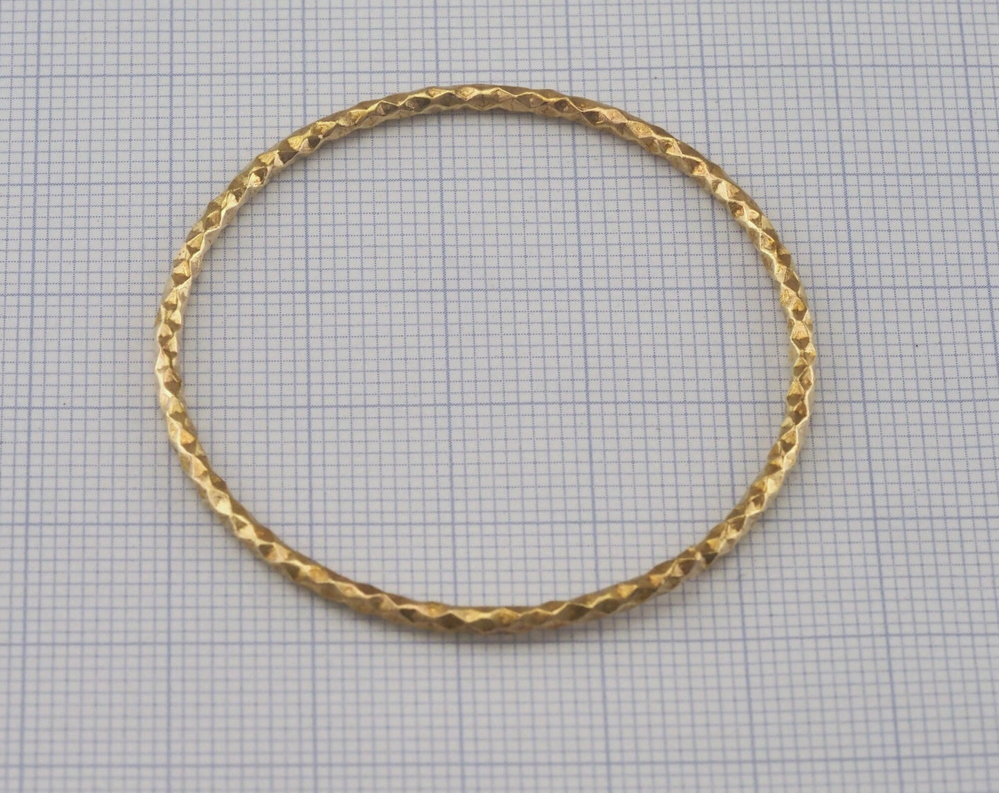 Open Textured Jump Ring 45mm (2mm Wire Thickness) Raw brass Findings 2494-345