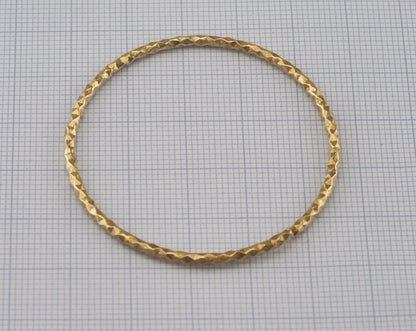 Open Textured Jump Ring 45mm (2mm Wire Thickness) Raw brass Findings 2494-345