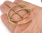 Open Textured Jump Ring 45mm (2mm Wire Thickness) Raw brass Findings 2494-345