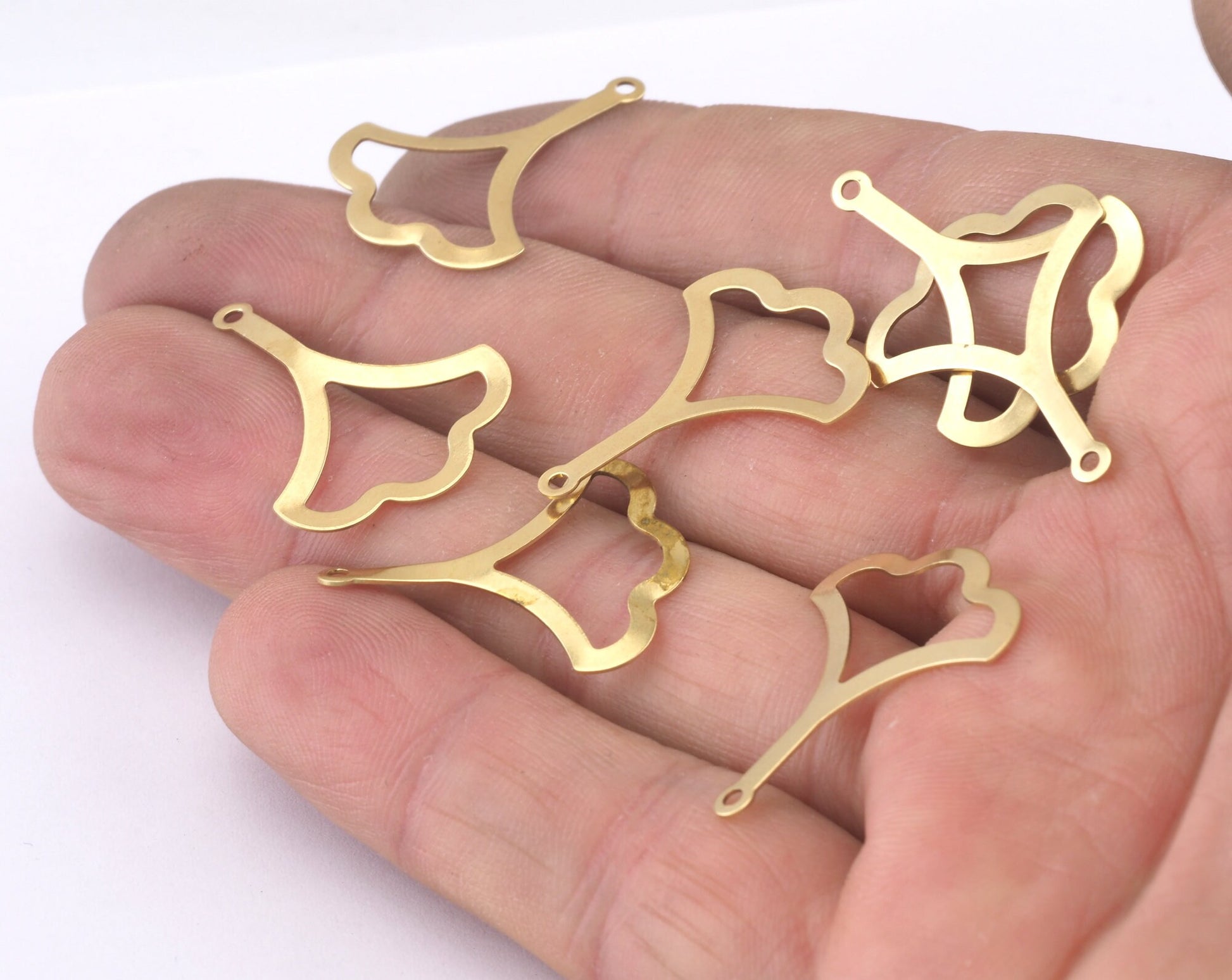 Ginkgo Leaves Charms 25x20mm Raw brass Findings OZ2593-40