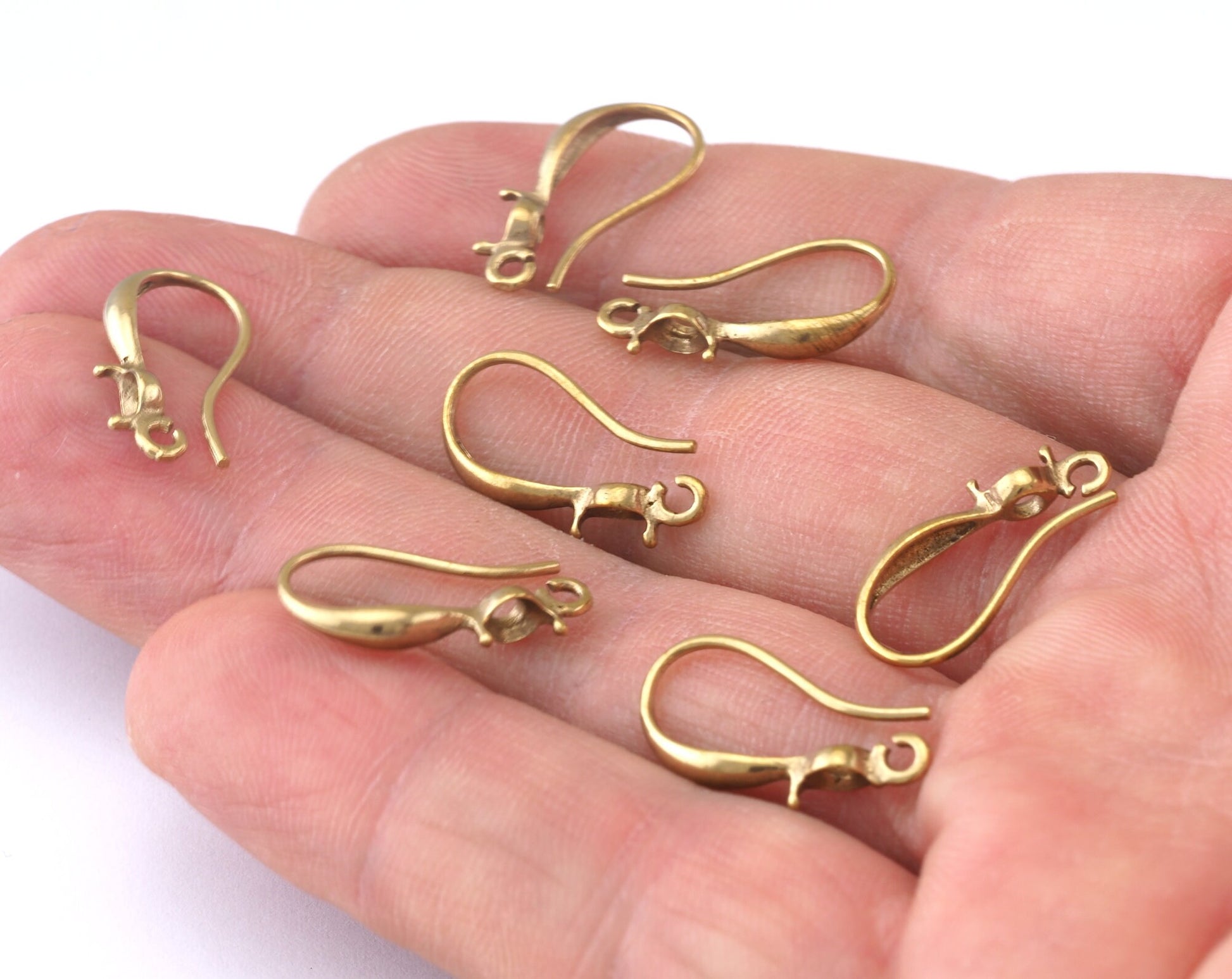 Earring blanks with Bezel (3mm setting) Raw brass 18x9mm 2511