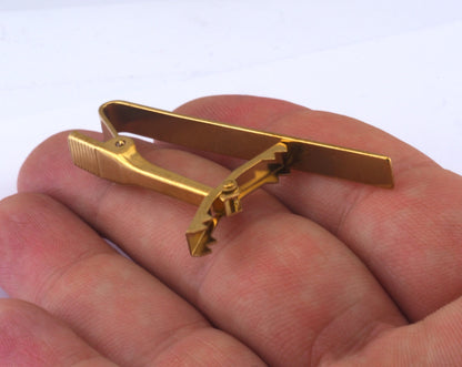 Tie clasp, 55mm raw brass brass tie pin 708