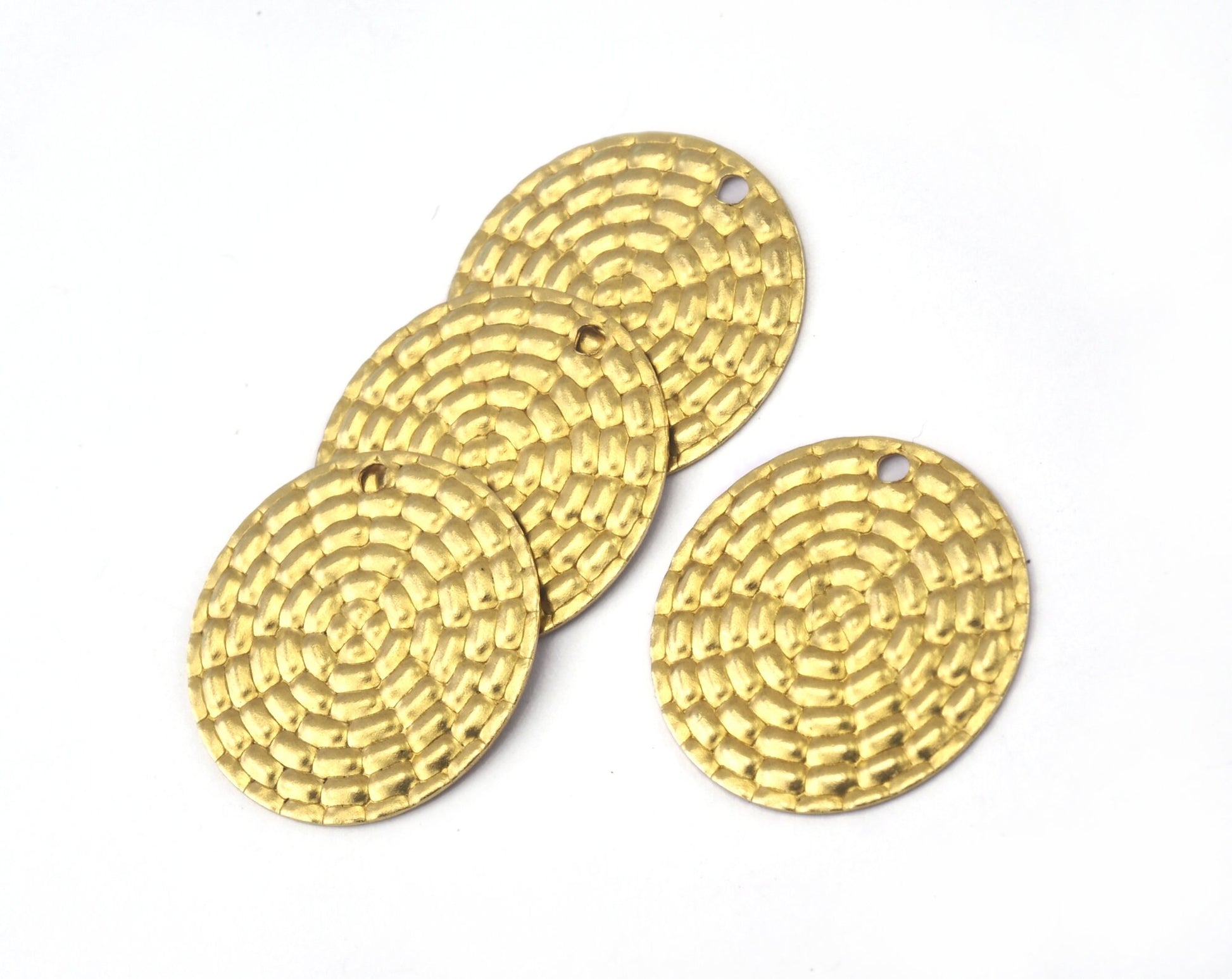 Circles Charms 25mm 1 hole Raw brass Charm OZ2526-170