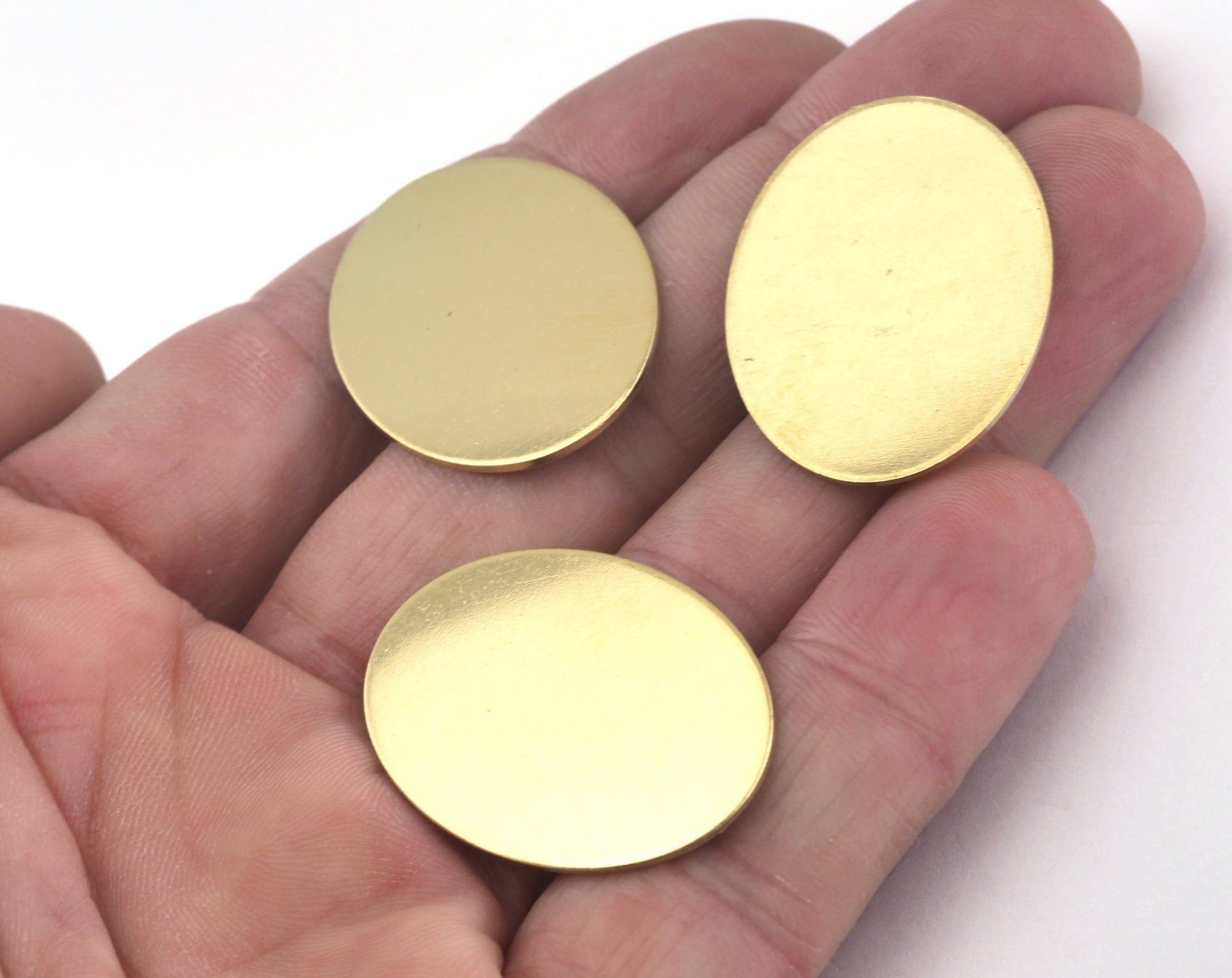 Oval Tag Raw Brass 32x23mm (0.8mm thickness) Charms ,Findings OZ2530-400
