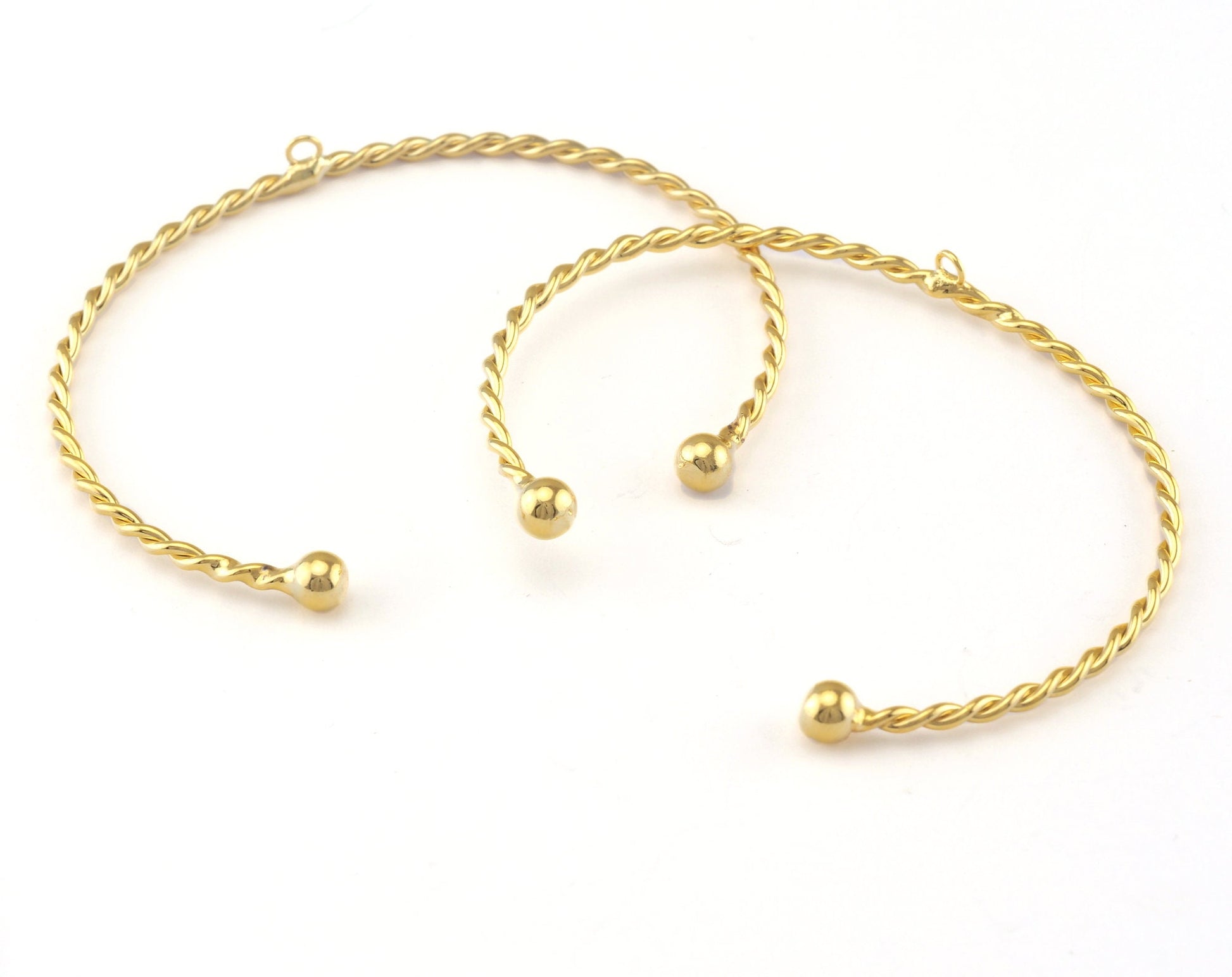 Bracelet with Loop setting 58mm (Adjustable) Gold plated brass OZ2629