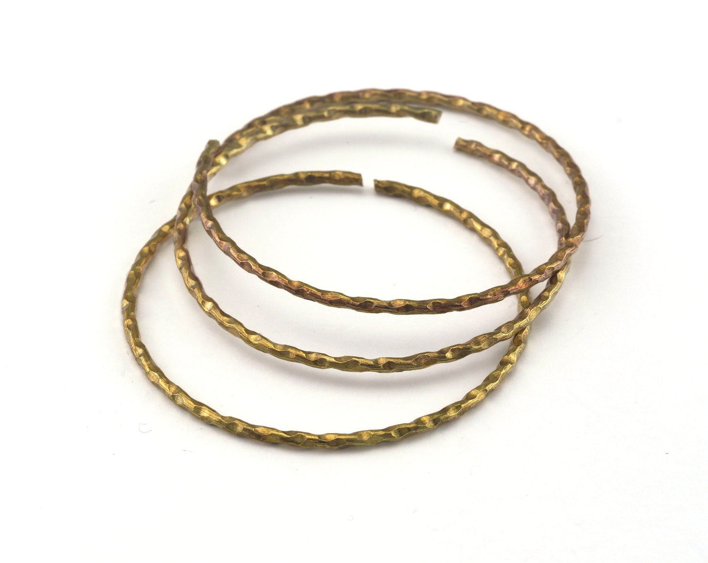 Open Hammered Shape Jump Ring 45mm (2mm Wire Thickness) Raw brass Findings 2545-220