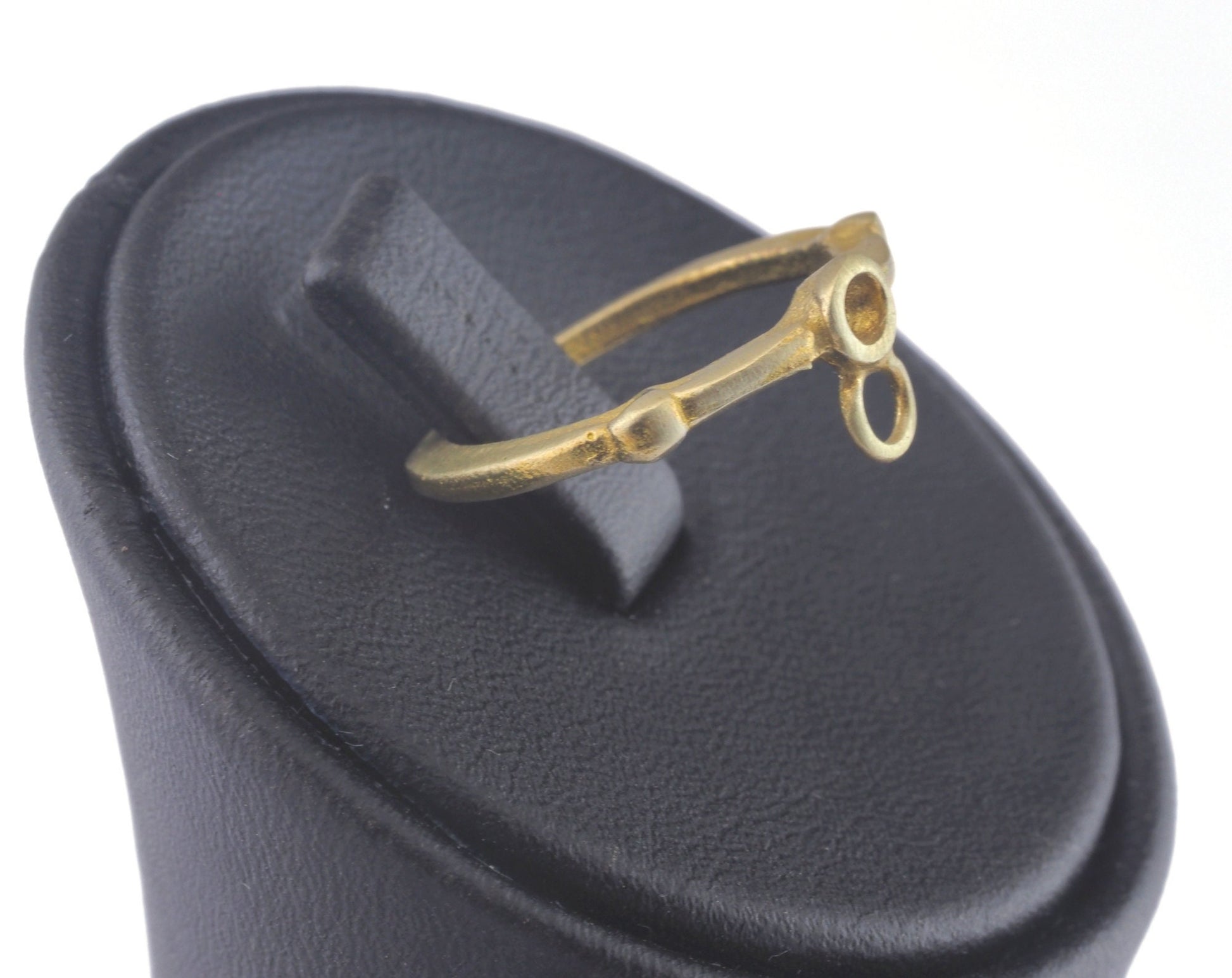 Ring Adjustable Ring Loop Bezel Raw brass (16mm 5.5US inner size - Adjustable ) OZ2665 ring19