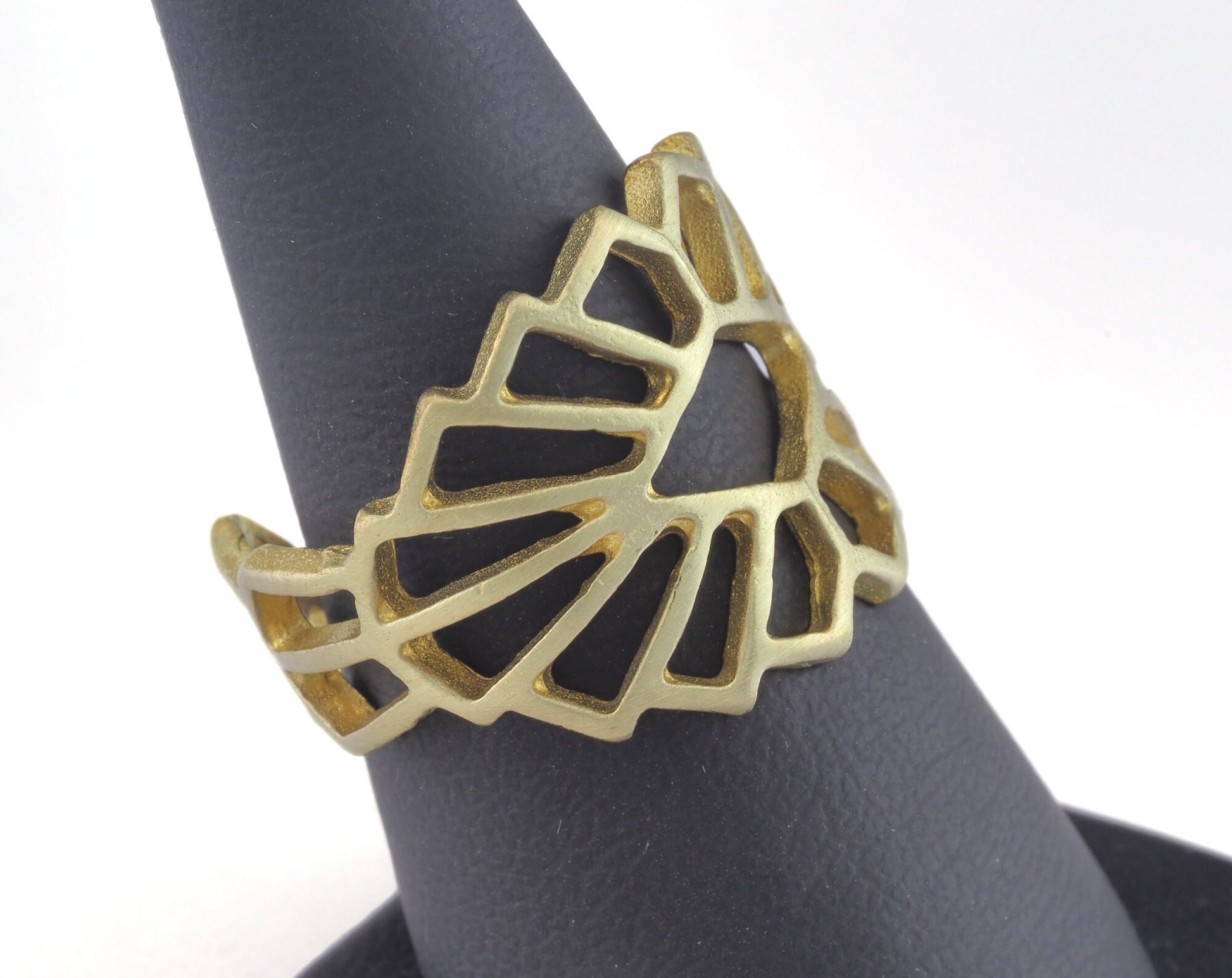 Sun Marquise Eye Ring Adjustable Raw brass (18mm 8US inner size) OZ2670