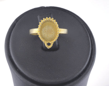 Ring Adjustable Ring Bezel - Loop Raw brass (17mm 7US inner size - Adjustable ) OZ2678