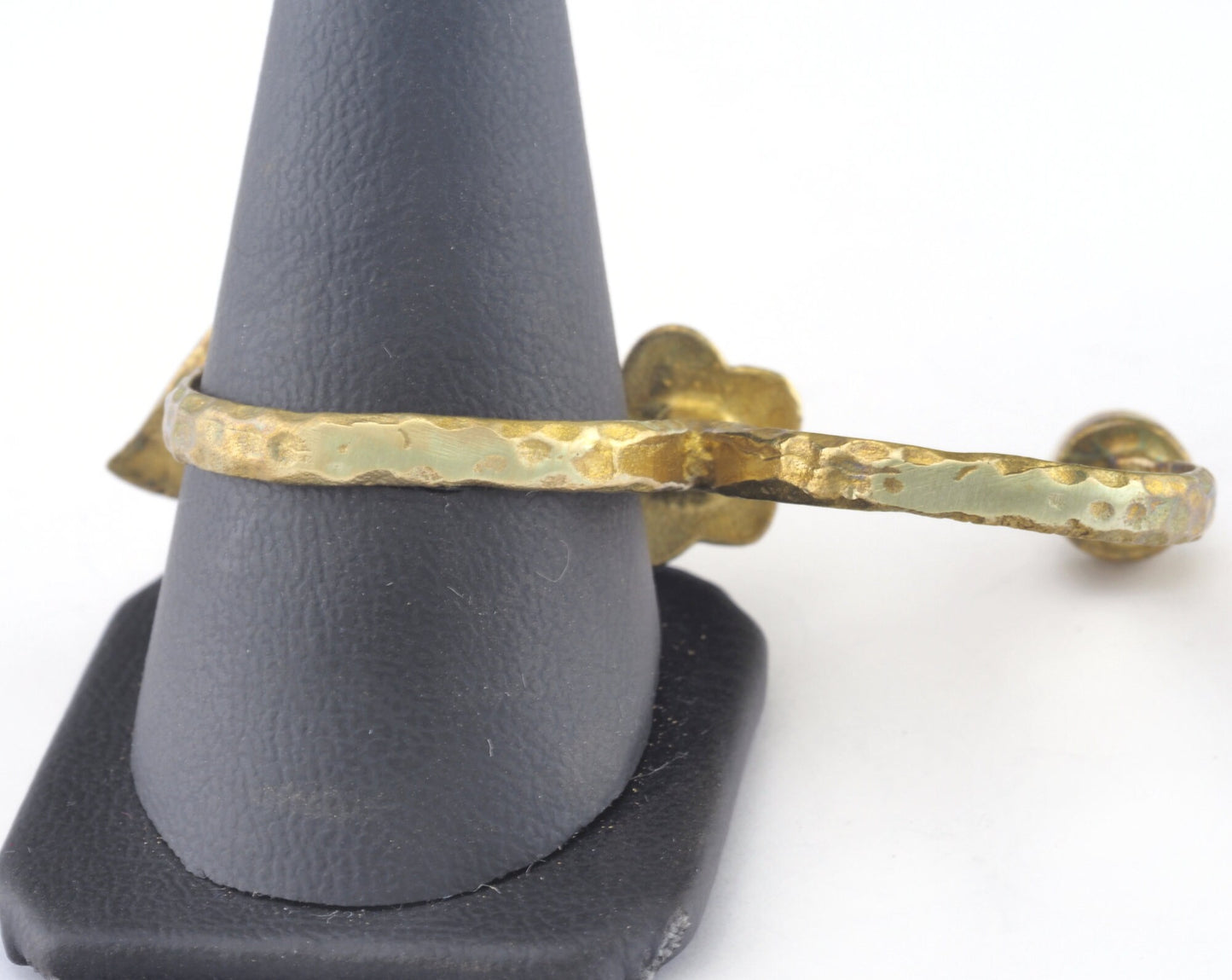 Ring Bird Flower Adjustable Ring Bezel Raw brass (18mm 8US inner size - Adjustable ) OZ2687