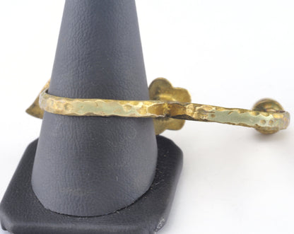 Ring Bird Flower Adjustable Ring Bezel Raw brass (18mm 8US inner size - Adjustable ) OZ2687