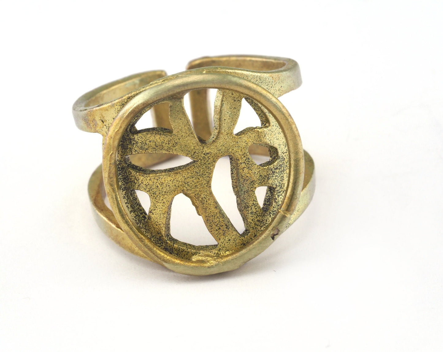 Adjustable Ring Raw brass (19mm 9US inner size) OZ2688 ring22